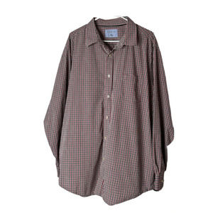 Croft & Barrow Men's Button Down Shirt in Red, Blue and White Plaid Size XXL